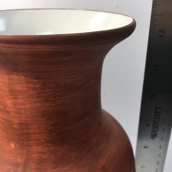 Terracotta Clay Vase Tribal Pattern Intricate Etched Designs - Picture 7 of 7